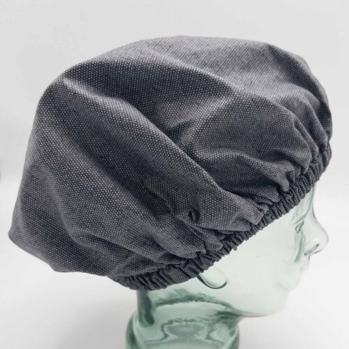 black-grey-waterproof-showercap-laminatedcotton-reusable Shower Cap Black Unisex