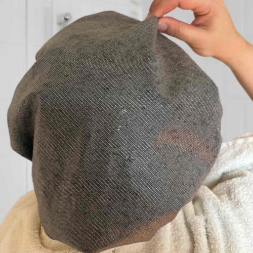 black-shower-cap-charcoal-laminated-cotton-bathcap Shower Cap Black Unisex