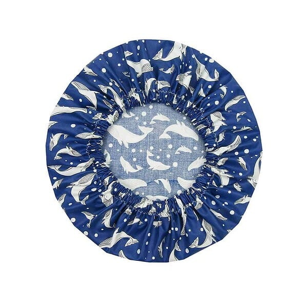 navy-whales-shower-cap-flat-woo Children's shower cap blue whales
