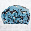 orcas-showercap-laminatedcotton-australia-blue Shower Cap Whales Orcas laminated cotton