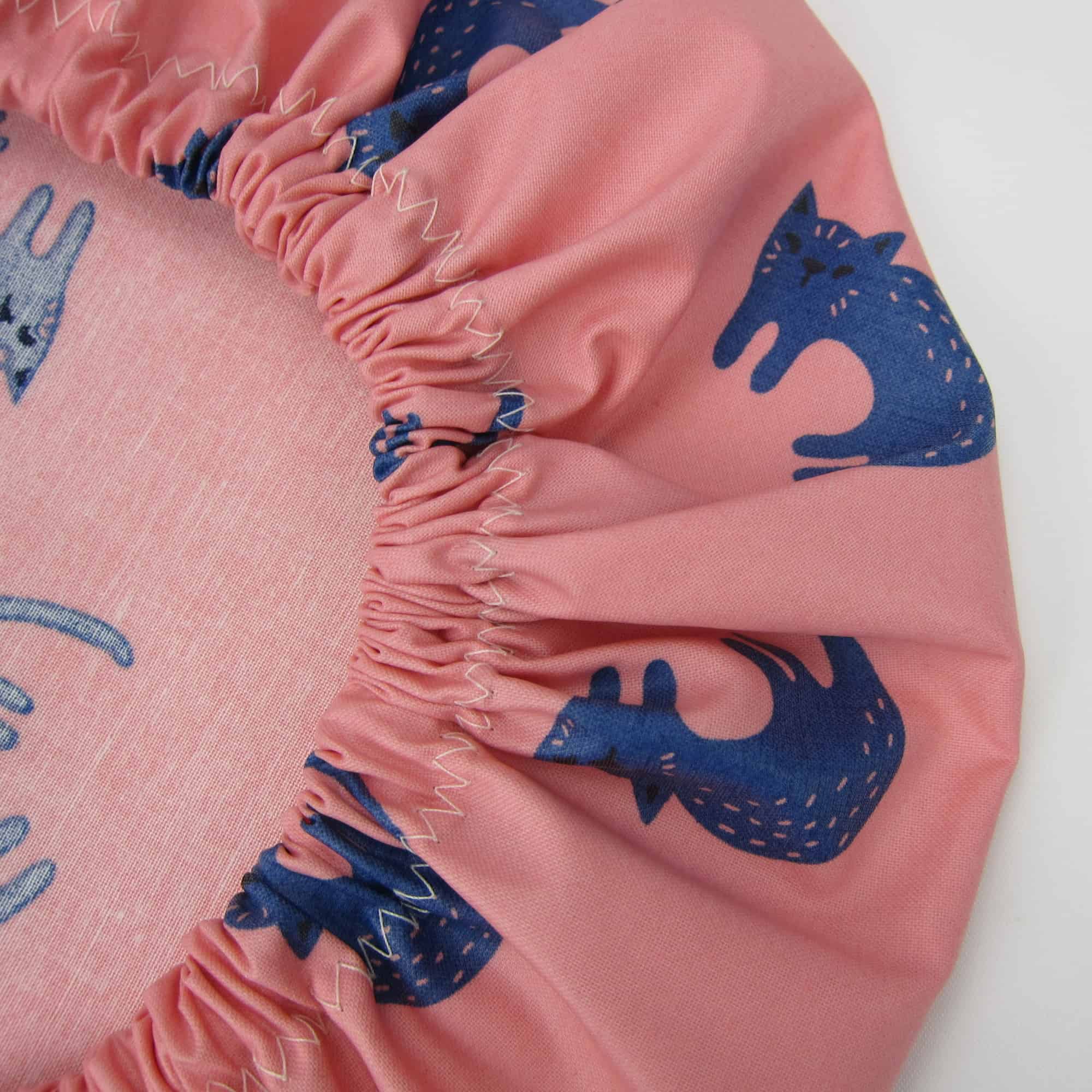 Kids cat shower cap organic cotton Laminated Cotton Shop