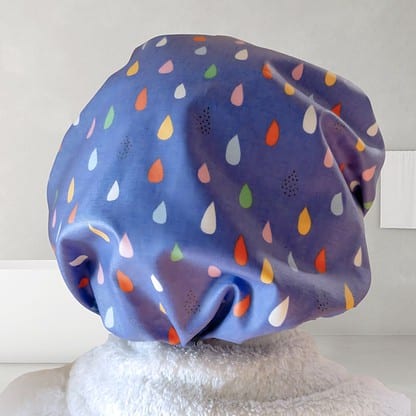Shower Cap Rainbow Raindrops - Image 3