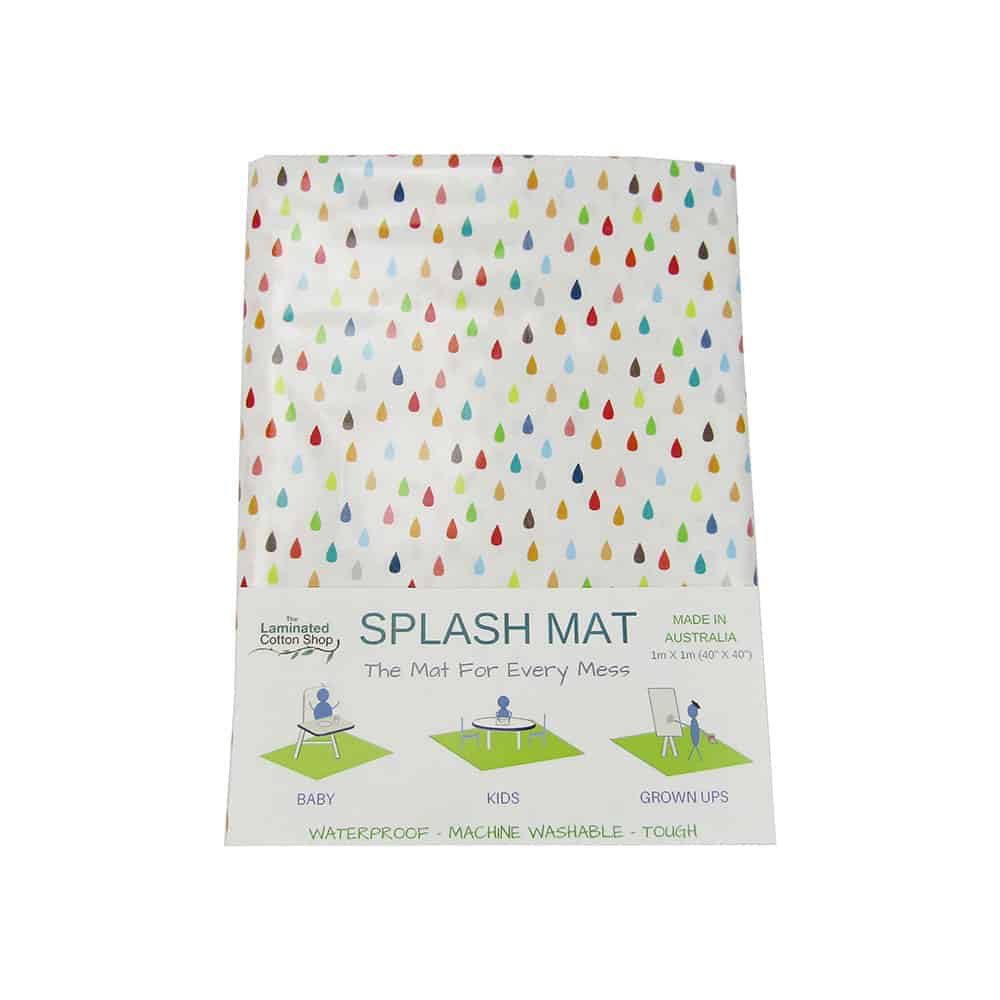 Splat Mat Rain Drops Laminated Cotton Shop