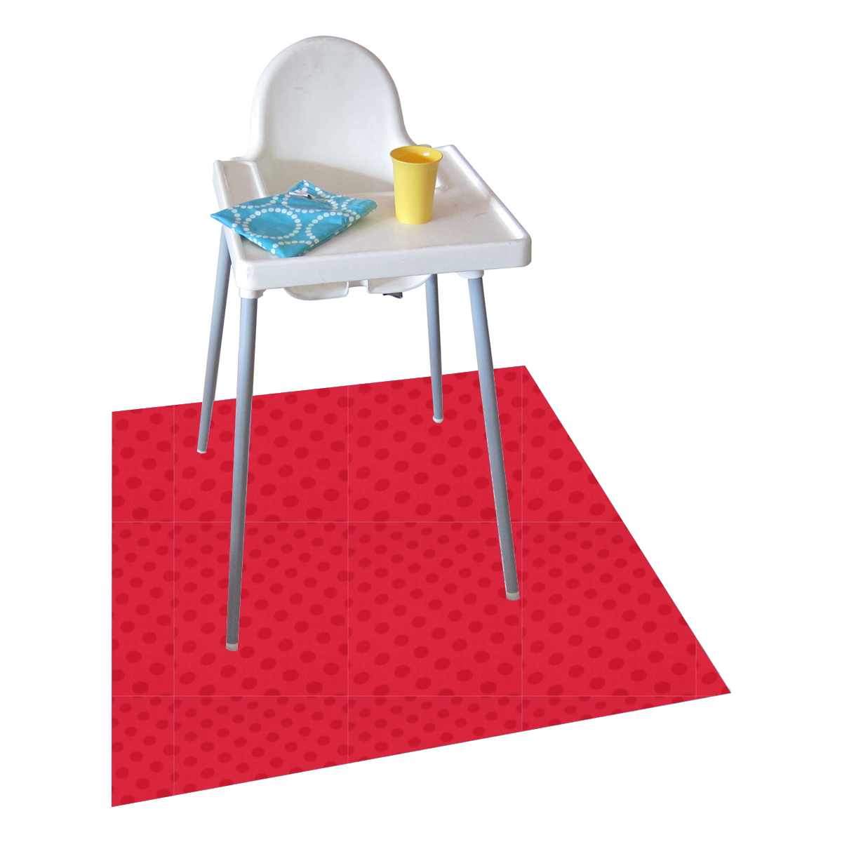 Splat Mat Cherry Red Polka Dots Laminated Cotton Shop
