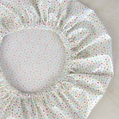 shower cap white sprinkles print