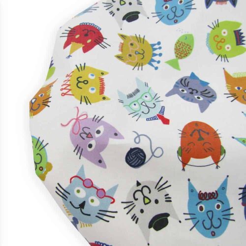 Shower Cap Cats Print Laminated Cotton Shop
