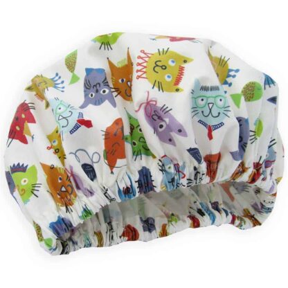 shower cap reusable waterproof cats