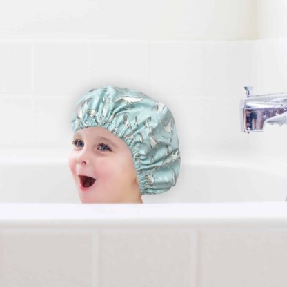 kids shower cap blue whales