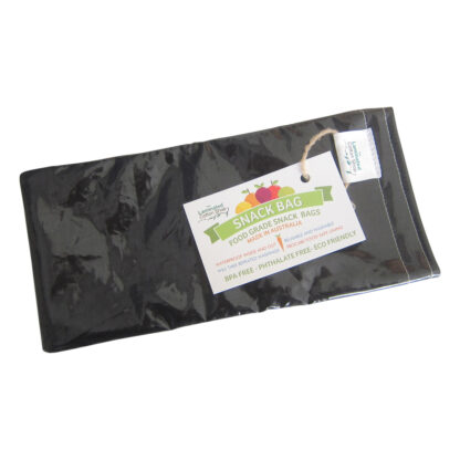 black reusable snack bag for wraps