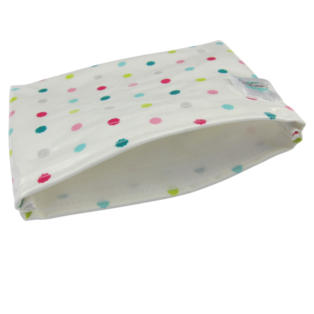 Reusable snack bag confetti dots Laminated Cotton Shop
