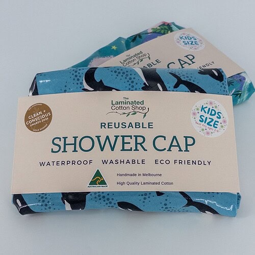 Kids shower cap whales orcas