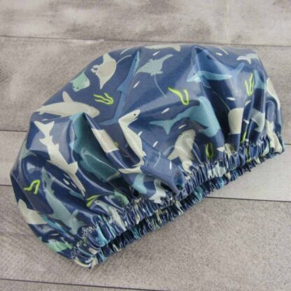 kids shower cap sharks