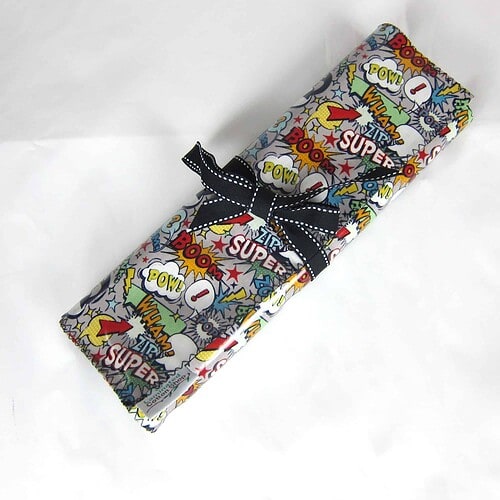 superhero chalkmat rolled up roll up chalkboard placemat