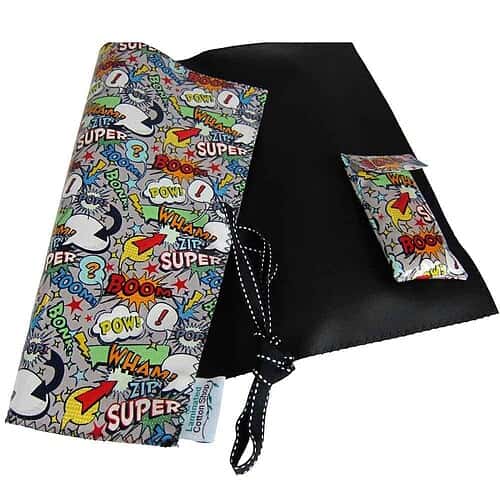 superhero-chalkmat3-woo superhero kids placemat