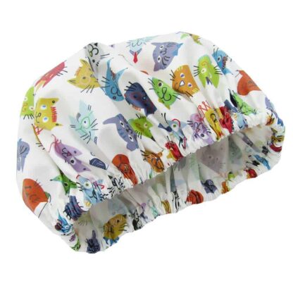 cat shower cap side view