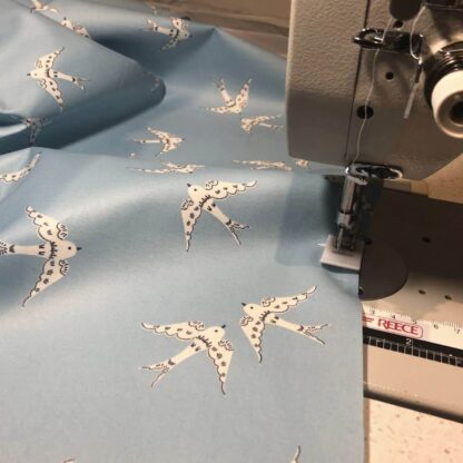 blue birds snack bag fabric