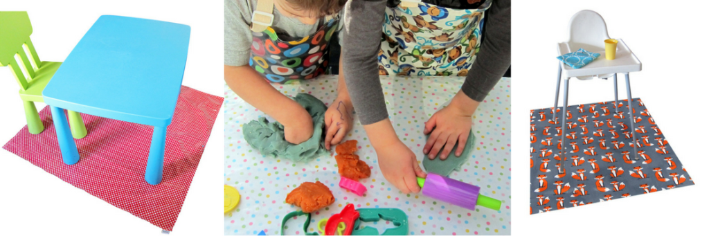 laminated cotton messy mats for kids craft 