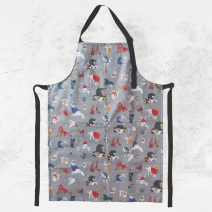 waterproof apron cute dogs laminated cotton Australian made