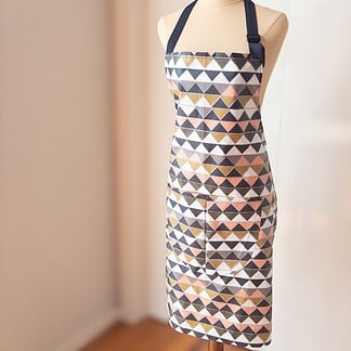 Apron for women organic cotton geo print