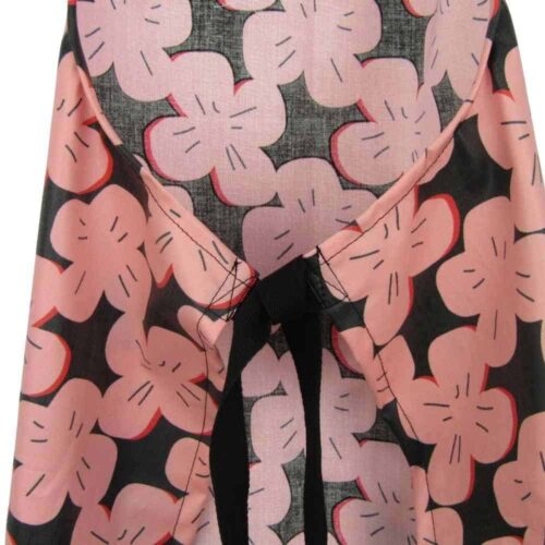 apron back pink flowers