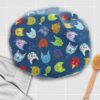 blue cats flatlay blue cats shower cap