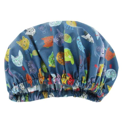 blue-cats-shower-cap-4-woo shower cap blue cats waterproof