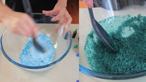 making glitter at home with salt 