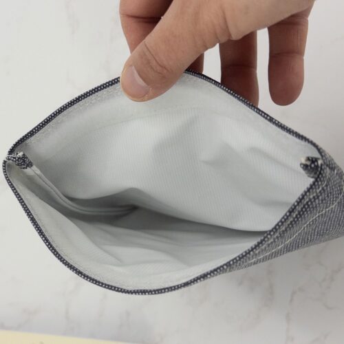 black-snack-bag-inner-lining-laminatedcotton Reusable Basics - Snack Bag Set