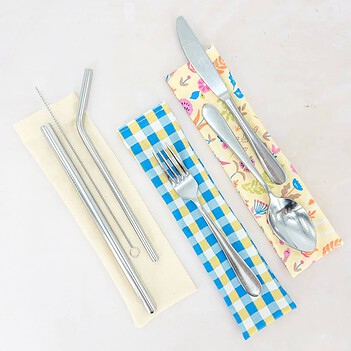 cutlery bag category image laminated cotton shop reusable cutlery and straw bags waterproof coated cotton