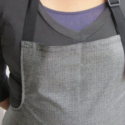 black apron laminated cotton