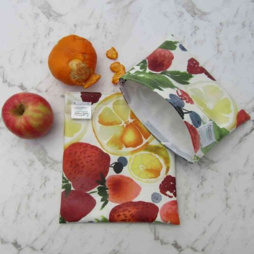 reusable snack bag fruit