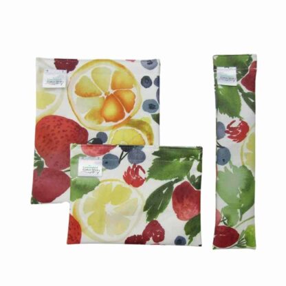 snack bag and cutlery bag set fruit