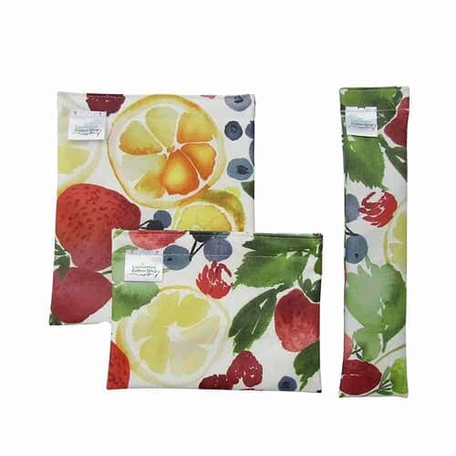 fruit snack bag gift set4 snack bag and cutlery bag set fruit