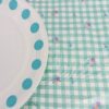 green-check-flowers-laminatedcotton-tablecloth mint-check-flowers