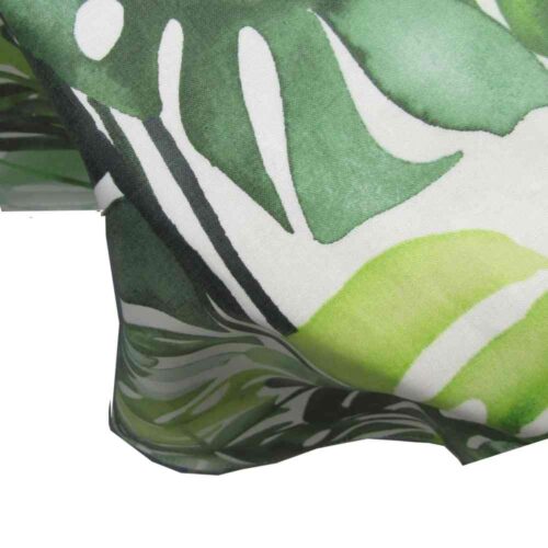 round tablecloth leaves laminated cotton