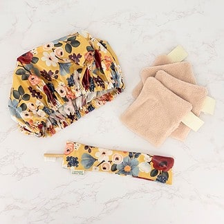 floral shower cap gift set laminated cotton shop made in australia