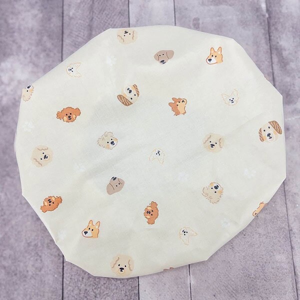 dogs-shower-cap-cream-australia-laminated-cotton Shower Cap Dogs
