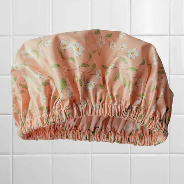 Shower Cap - Limited Edition Peach Daisy Vine