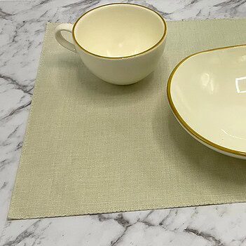 butter linen placemat waterproof laminated cotton