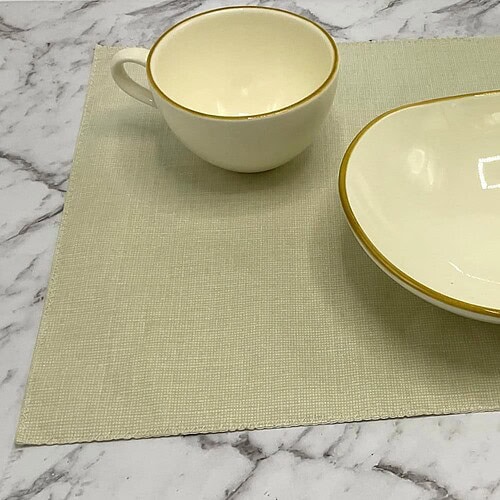 butter linen placematbon stone table butter linen placemat waterproof laminated cotton