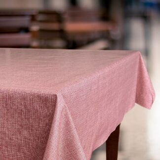 tablecloth red linen in kitchen laminated cotton