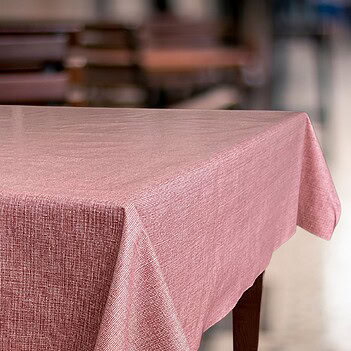 red tablecloth on blurred kitchen background tablecloth red linen in kitchen laminated cotton