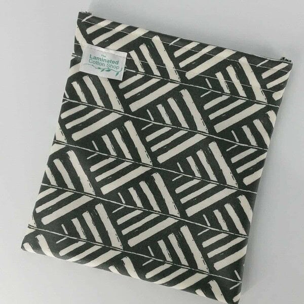 Untitled design - 1 reusable snack bag sandwich size tribal green geo print