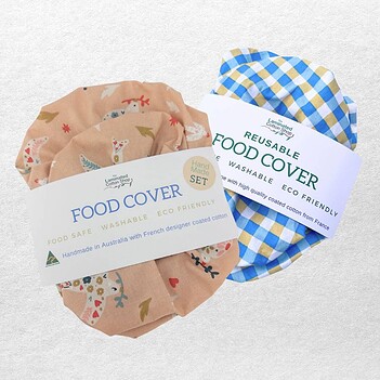 birds-plaid-bowl-cover Bowl Covers Set