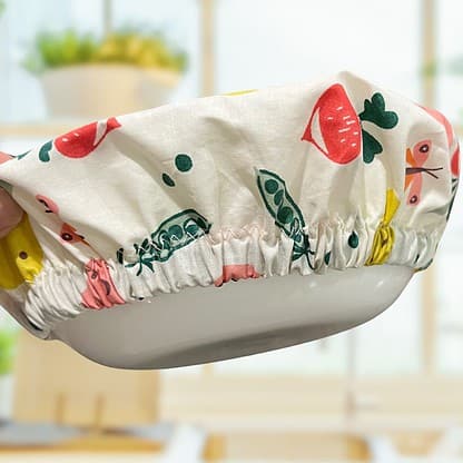 bowl cover fruit waterproof fabric in kitchen