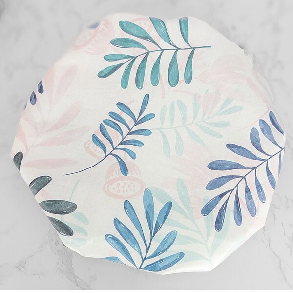 tropical-leaves-laminatedcotton-showercap Shower Cap Tropical Leaves