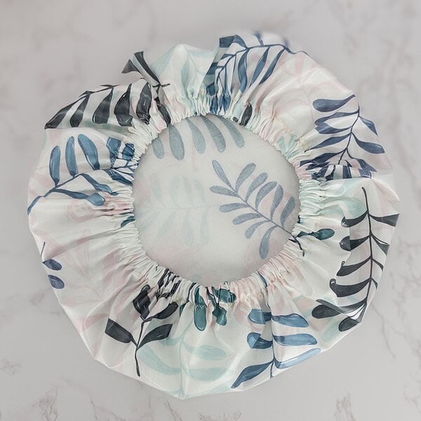 tropical-leaves-shower-cap-laminatedcotton-cottoninner Shower Cap Tropical Leaves