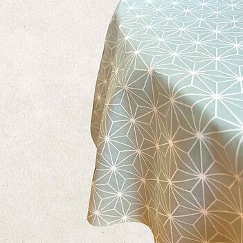 Untitled design - 1 French Coated Cotton Tablecloth - Round