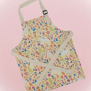 KIDS APRONS - 1 unicorn kids apron waterproof coated cotton made in Australia