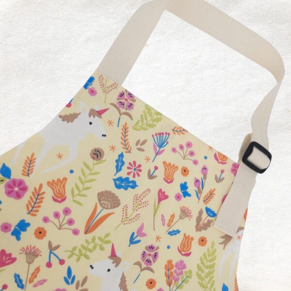 Kids Apron Waterproof French Coated Cotton Unicorns